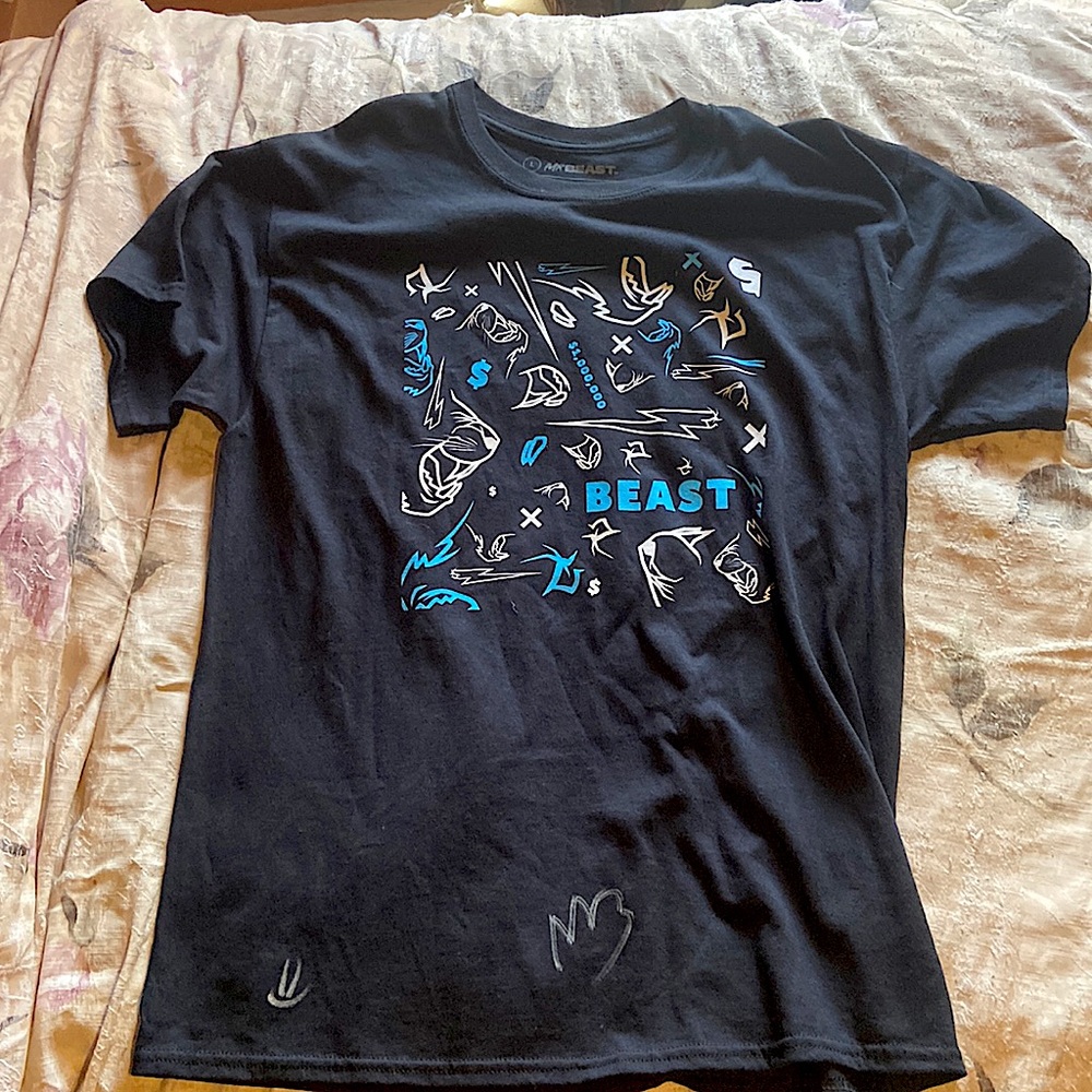 A signed, Mr.Beast T-shirt from Mr.Beast himself.